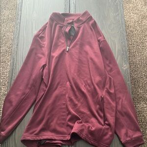 Hogan Men's Maroon Zip-Up Sweater